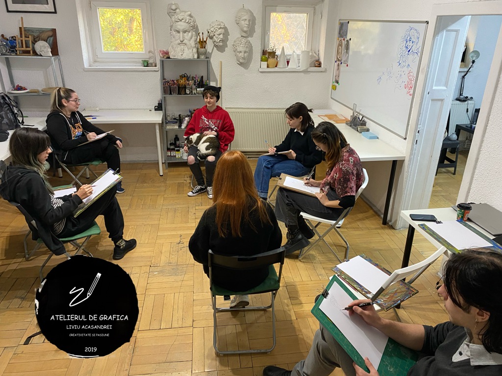 Crochiuri la atelierul de Grafica Liviu Acasandrei